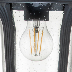Chicago Outdoor Pendant Ceiling Light Textured Black IP44 - thumbnail 3