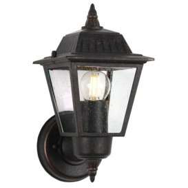 Highnam 1 Light Outdoor Wall Lantern Light Bronze IP44 E27