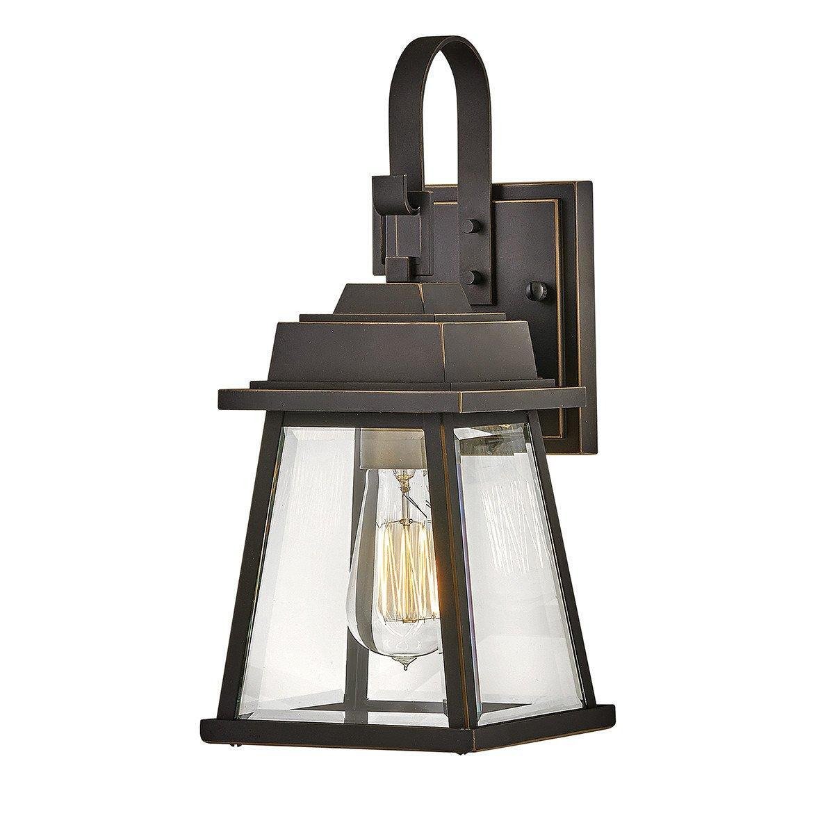 Hinkley Bainbridge Outdoor Wall Lantern Oil Rubbed Bronze with Heritage Brass Accents IP44 - image 1