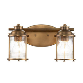 Kichler Ashland Bay Wall Lamp Natural Brass IP44