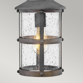 Hinkley Lakehouse Outdoor Pendant Ceiling Light Aged Zinc with Driftwood Grey IP44 - thumbnail 3