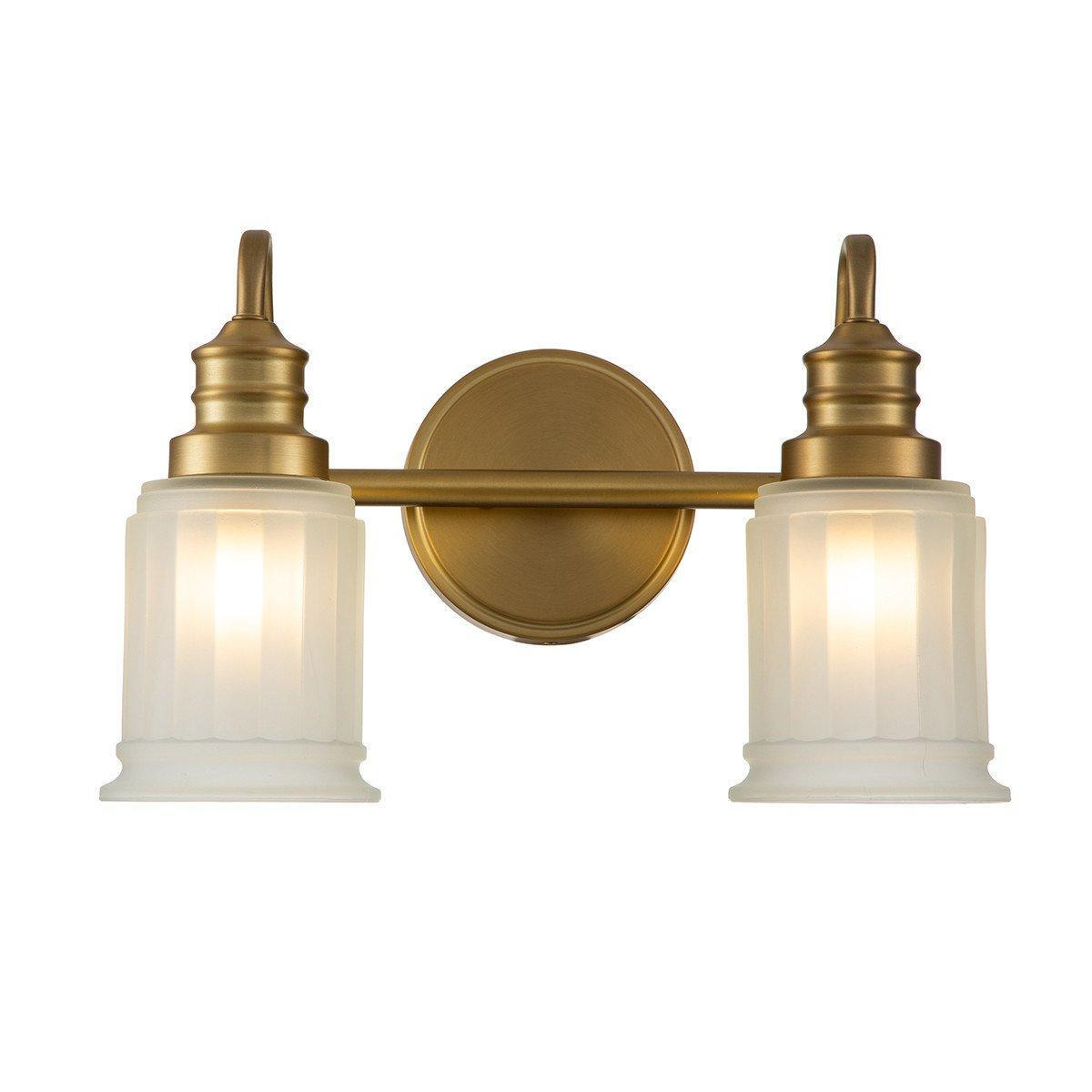 Quoizel Swell Wall Lamp Brushed Brass IP44 - image 1