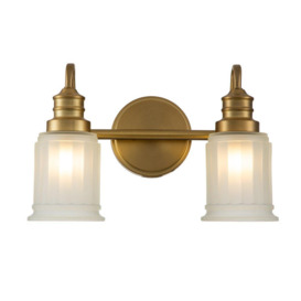 Quoizel Swell Wall Lamp Brushed Brass IP44 - thumbnail 1