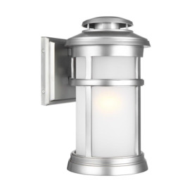 Newport Outdoor 1 Light Wall Lantern Painted Brushed Steel IP44 E27