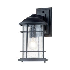 Feiss Lighthouse Outdoor Wall Lantern Textured Black IP44 - thumbnail 1