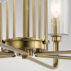 Kichler Kimrose Multi Arm Pendant Ceiling Light Brushed Natural Brass - thumbnail 3