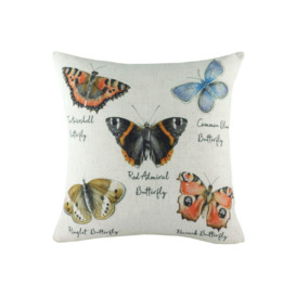 Species Butterfly Hand-Painted Watercolour Printed Cushion