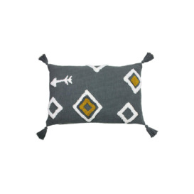 Inka Tufted Cotton Tasselled Cushion