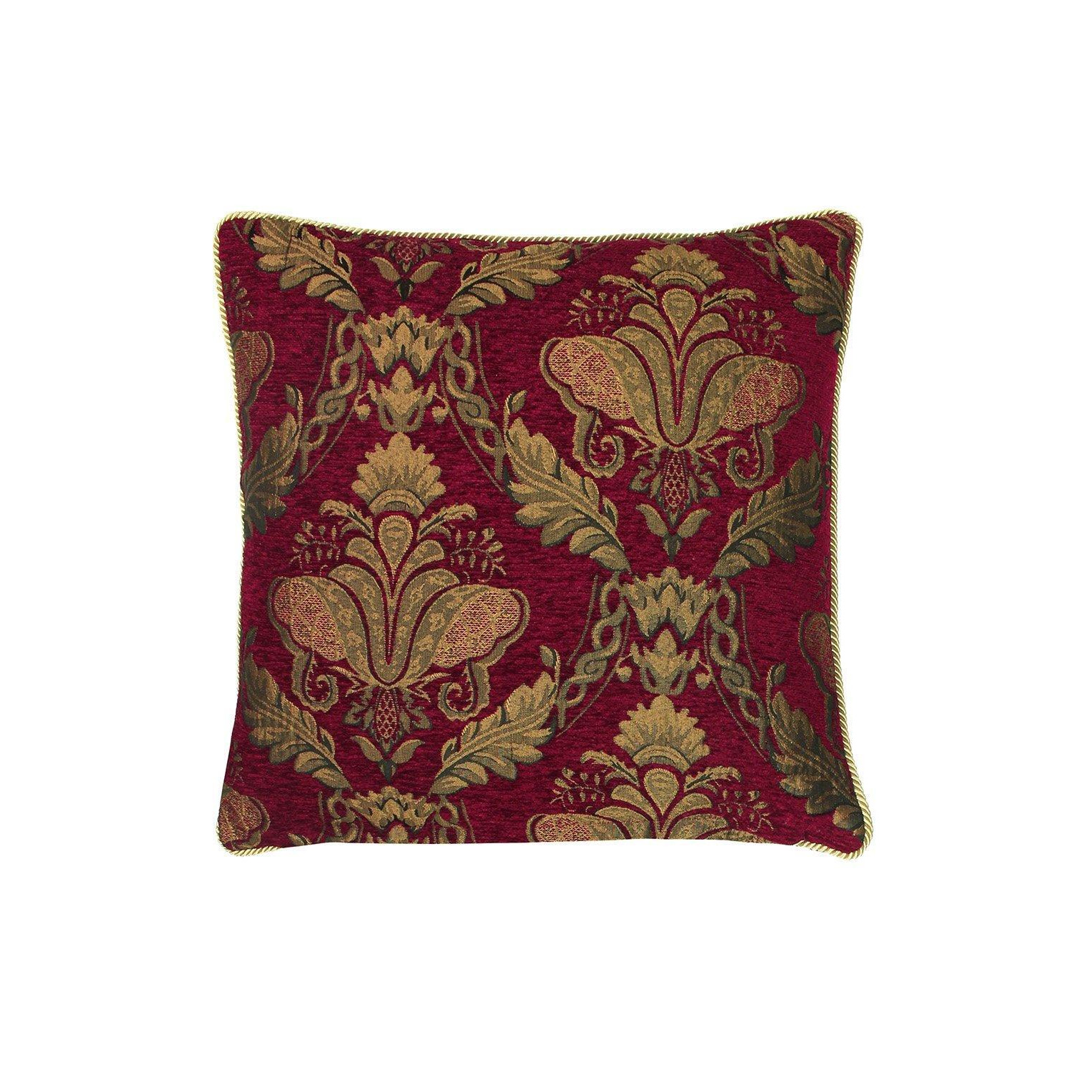 Shiraz Traditional Jacquard Pipe Trimmed Cushion - image 1