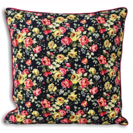 Victoria Floral Printed Piped Cushion