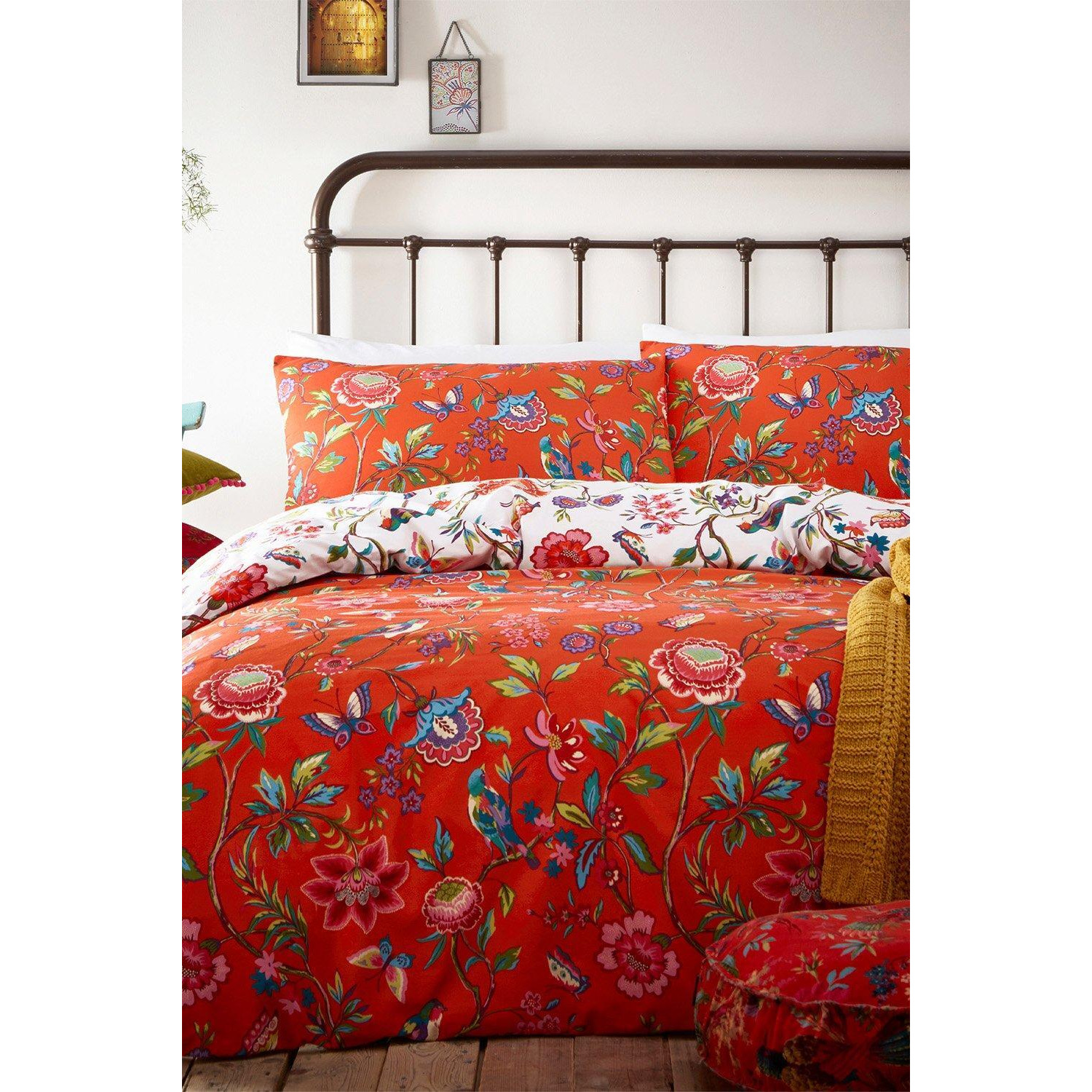 Pomelo Tropical Floral Reversible Duvet Cover Set