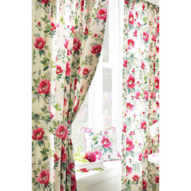 Peony Country Floral Pencil Pleat Curtains - thumbnail 1