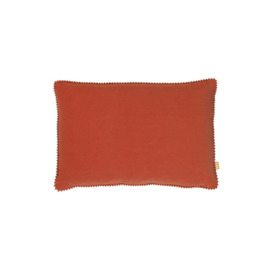 Cosmo Soft Velvet Pom Pom Trimmed Cushion - thumbnail 1