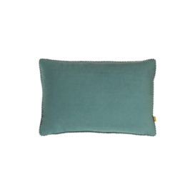 Cosmo Soft Velvet Pom Pom Trimmed Cushion - thumbnail 1