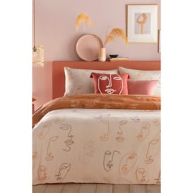 Kind Abstract Faces Reversible Duvet Cover Set
