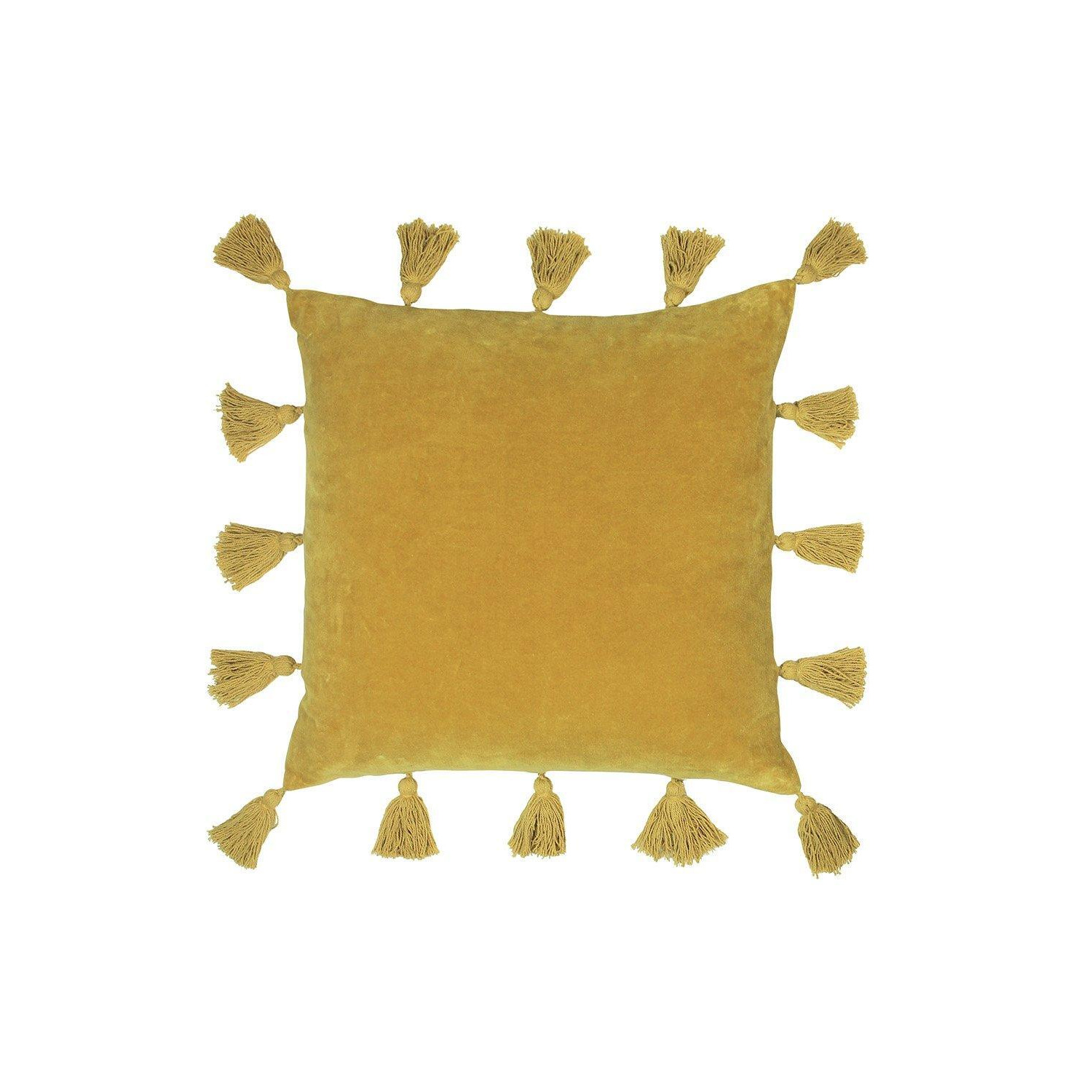 Medina Tasselled Soft Velvet Cushion - image 1