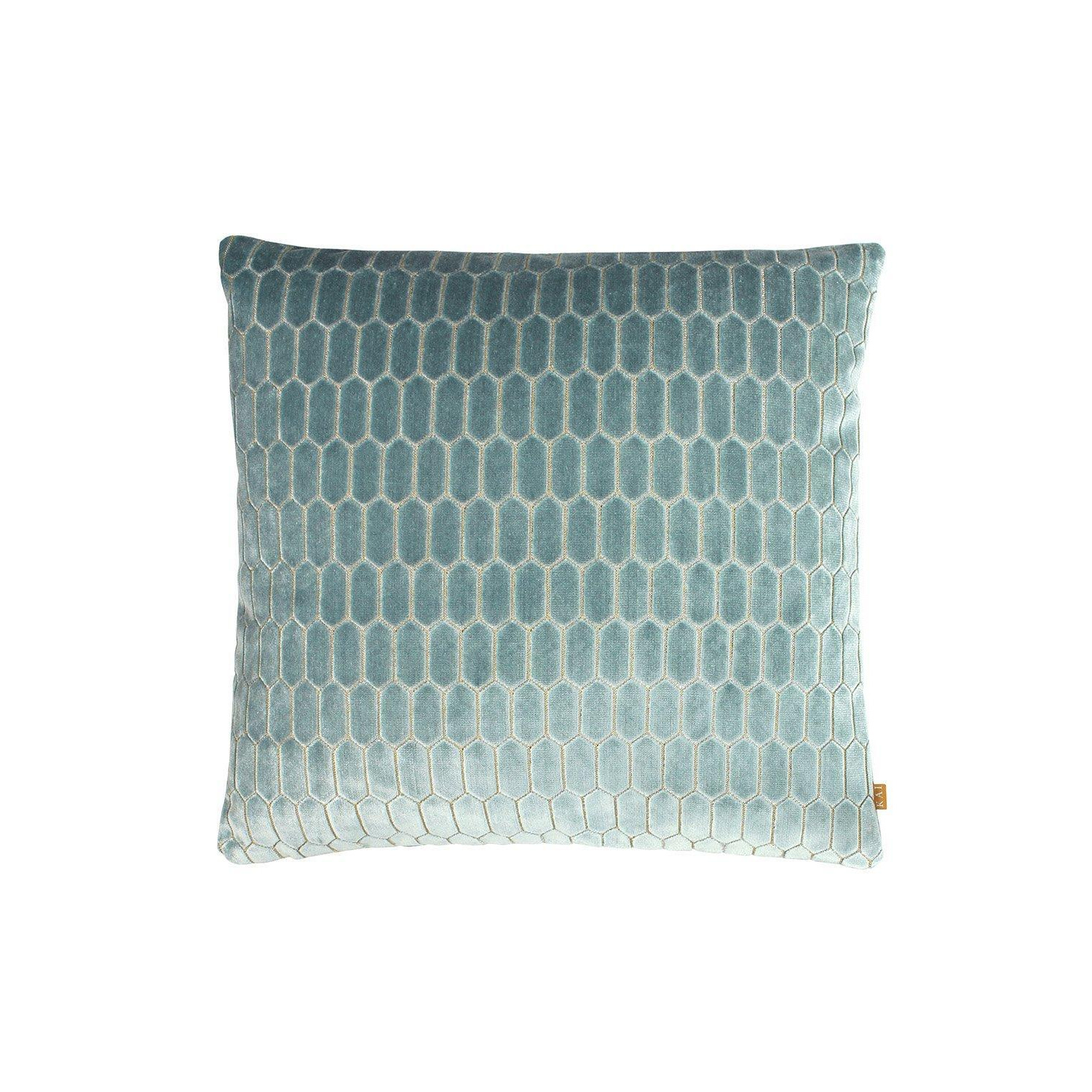 Rialta Subtle Geometric Plush Velvet Cushion - image 1