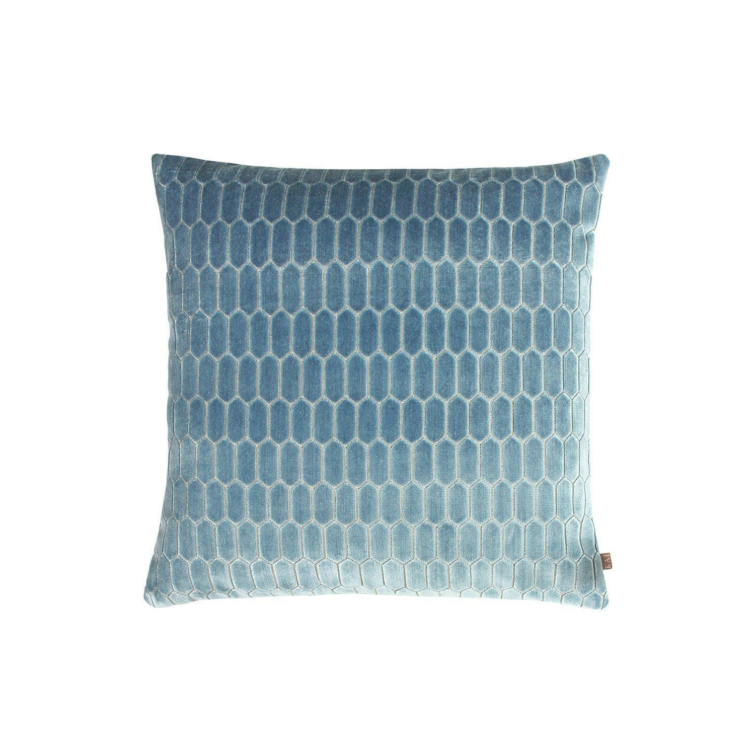Rialta Subtle Geometric Plush Velvet Cushion - image 1