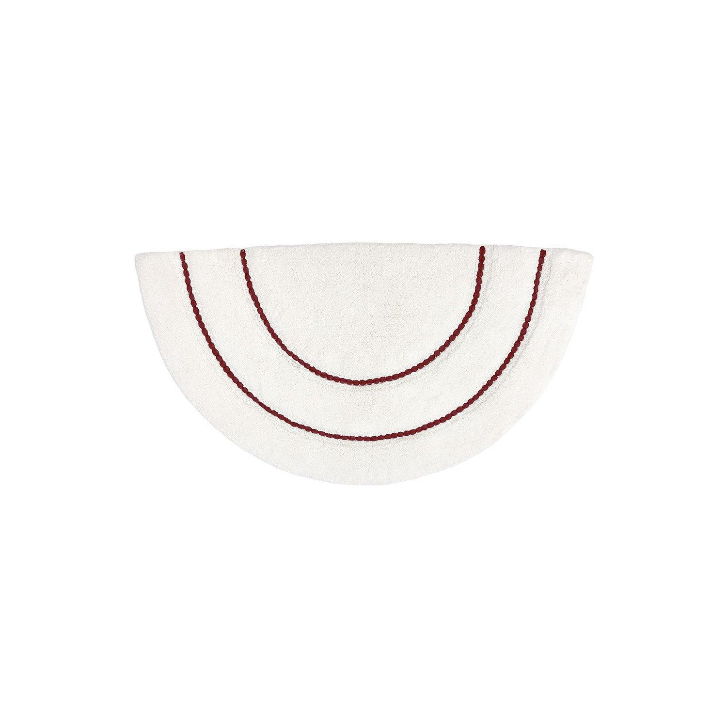 Semi Circle Braided Cotton Anti-Slip Bath Mat - image 1
