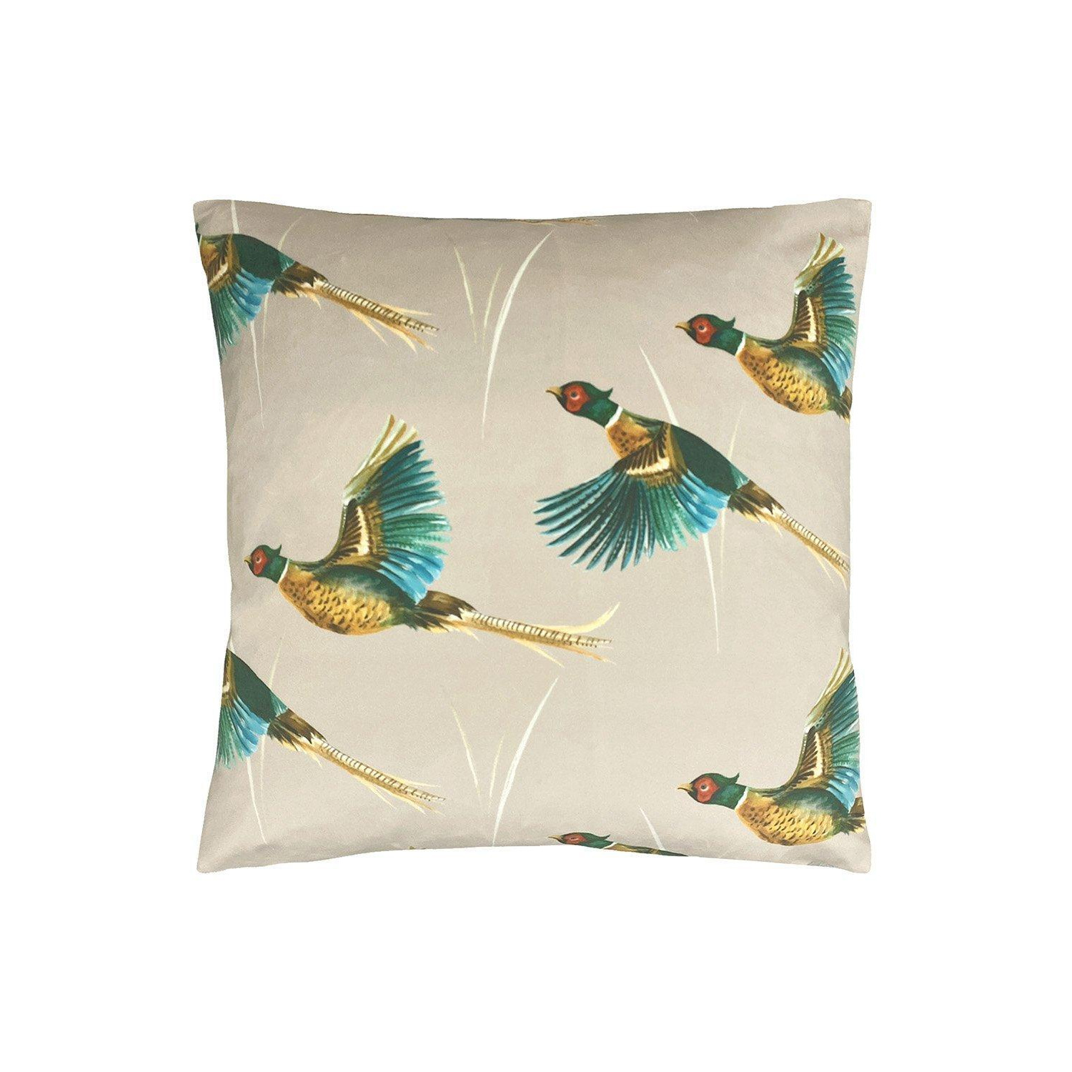 Country Flying Pheasants Hand-Painted Printed Cushion - image 1