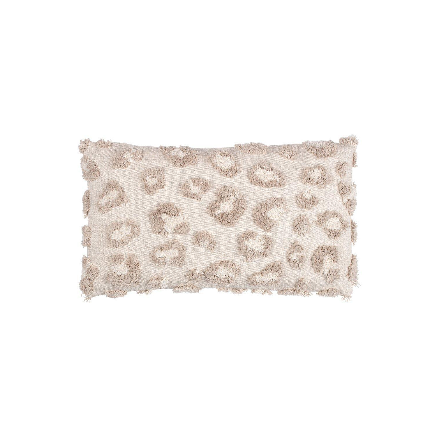 Maeve Tonal Leopard Print Tufted Cotton Cushion - image 1