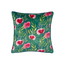 House of Bloom Poppy Piped Polyester Filled Cushion - thumbnail 1