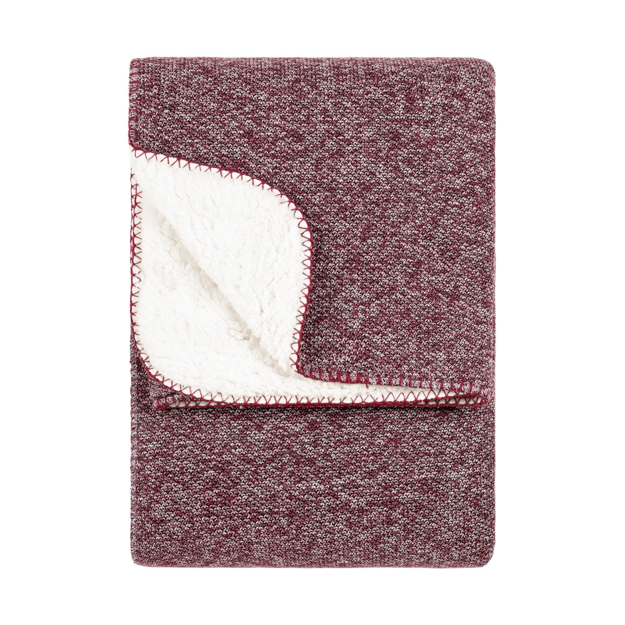 Nurrel Knitted Sherpa Reverse Throw - image 1