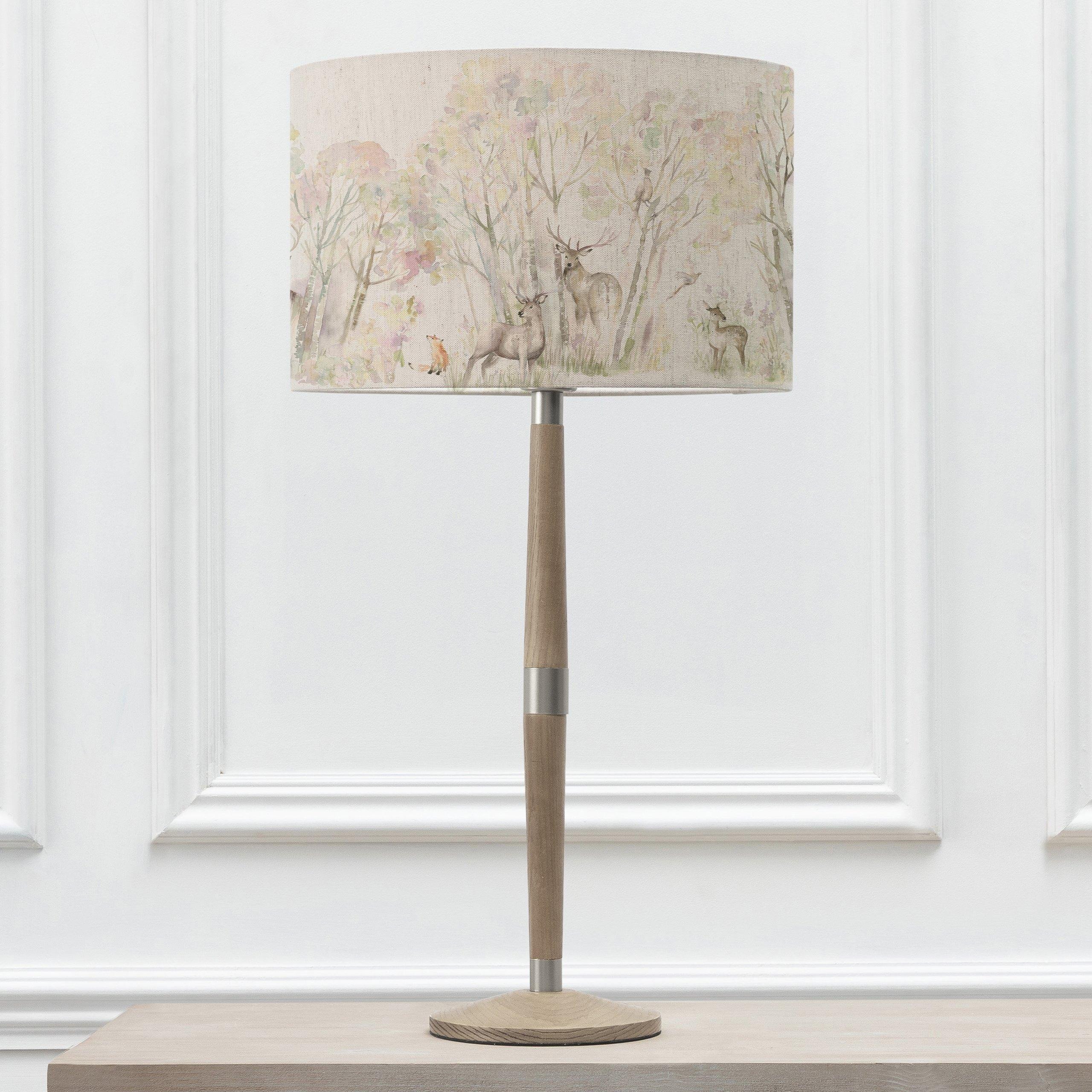 Solensis Tall Table Lamp With Enchanted Forest Eva Lampshade - image 1