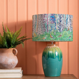 Eucalypt Table Lamp With Whimsical Tale Eva Lampshade - thumbnail 2