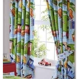 Trains Children Bedroom Curtains