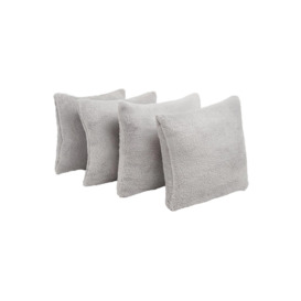 Teddy Fleece 4 x Cushion Covers Soft