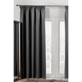 Pair of Eyelet OR Pencil Pleat Blackout Curtains Thermal Ready Made