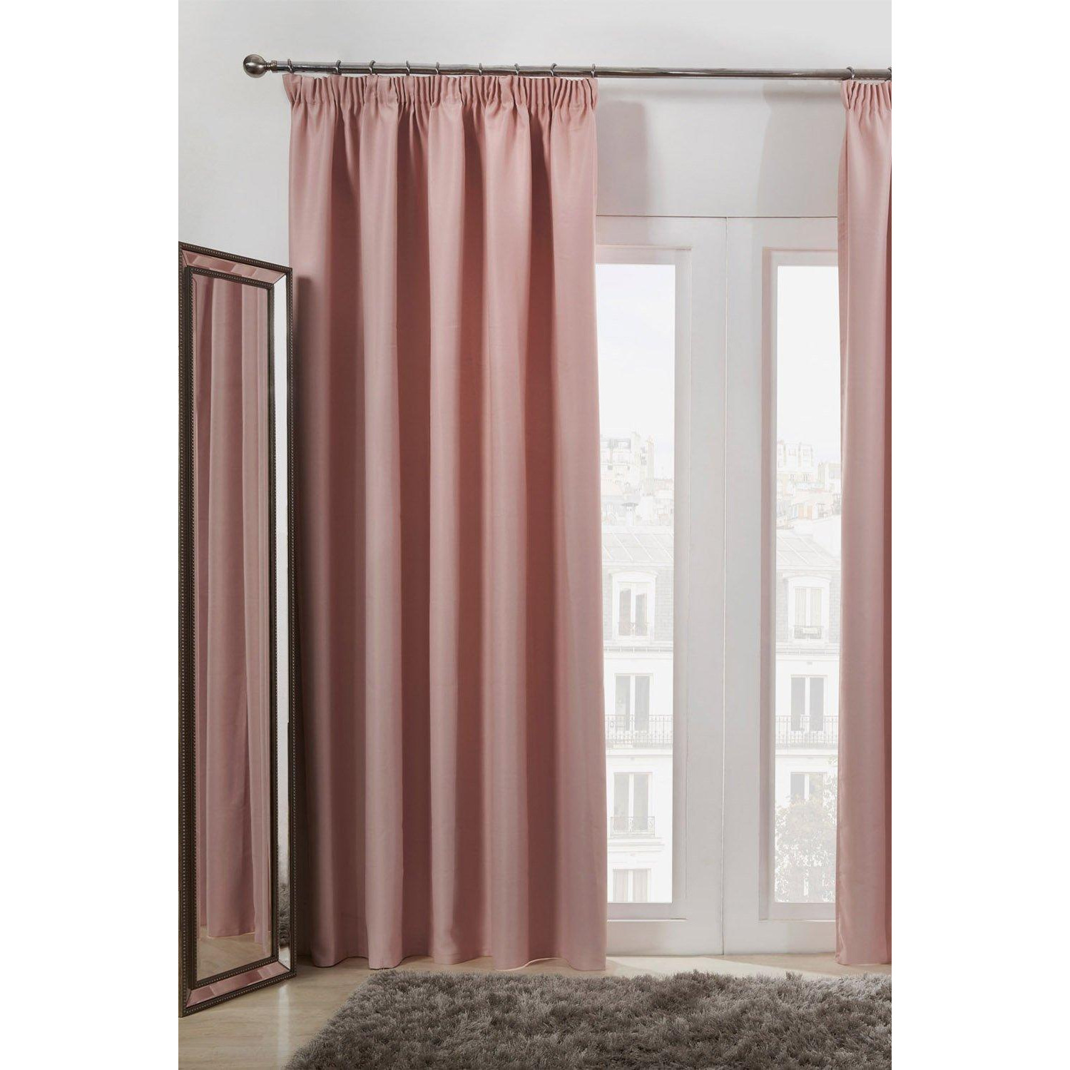 Pair of Ready Made Thermal Pencil Pleat Blackout Curtains - image 1