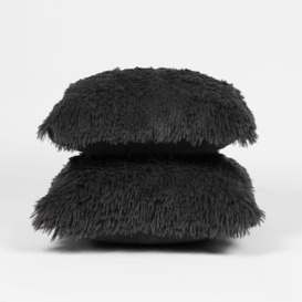 Set of 2 Faux Mongolian Fur Cushion Covers - thumbnail 3
