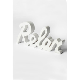 Relax Sign Ornament Word Wood Figure Home Bathroom Decor Gift - thumbnail 3