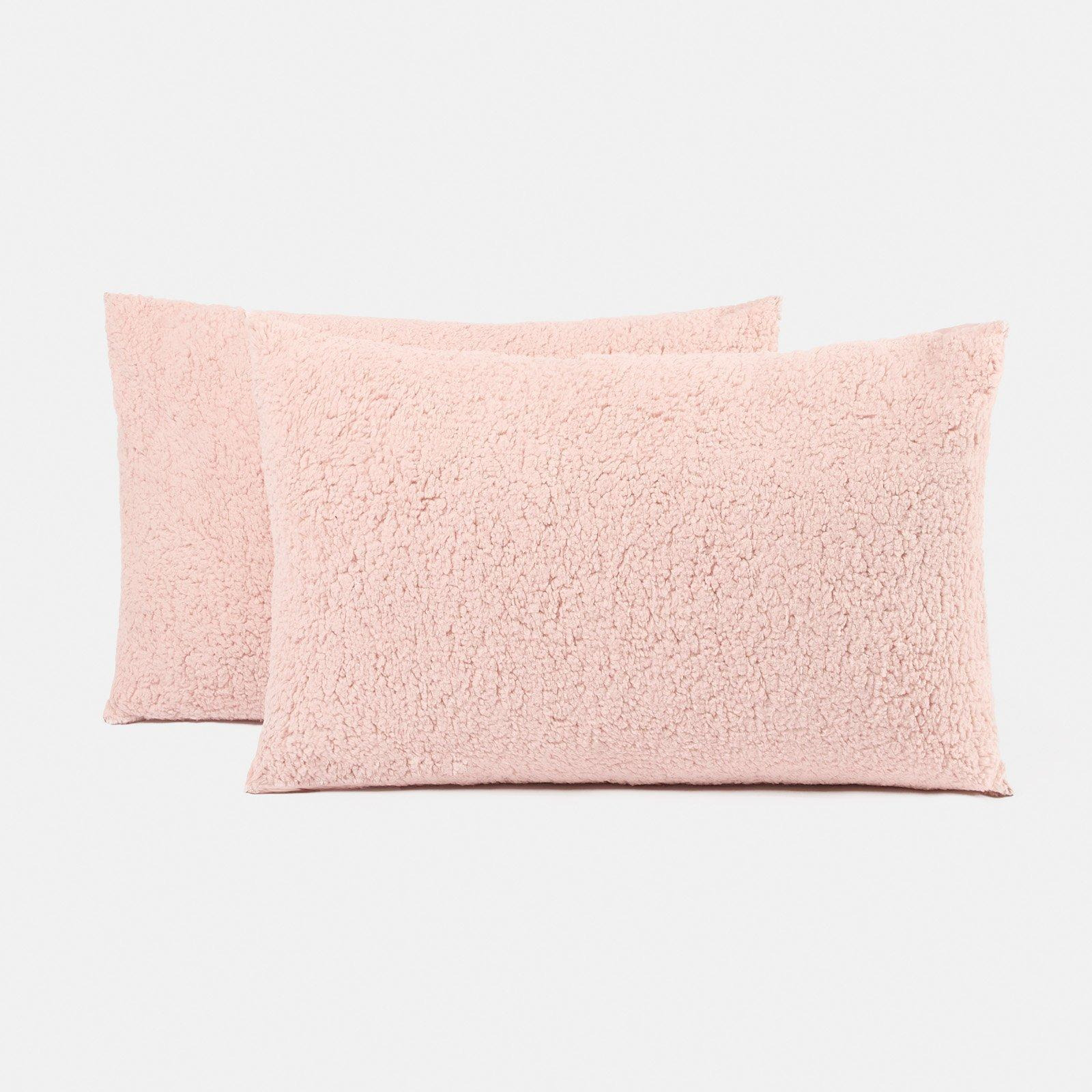 2 x Pack Of Teddy Fleece Soft Filled Pillow Cushion - image 1