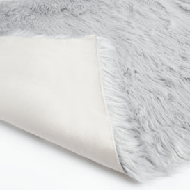 Faux Fur Sheepskin Fluffy Rectangle Soft Large Carpet Floor Mat - thumbnail 1