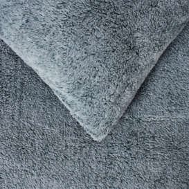 Teddy Marl Fleece Duvet Cover Bedding Set Pillowcase - thumbnail 3