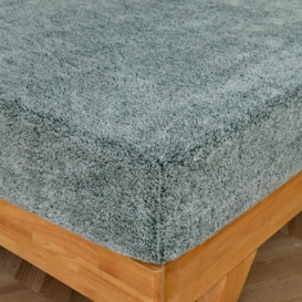 Teddy Fleece Fitted Sheet Bed Soft Warm Marl