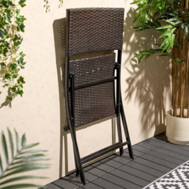 3 Set Metal Bistro Chair And Table Set Garden Patio Seating - thumbnail 2