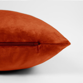 2 x Matte Velvet Filled Cushion Covers Soft Zip - thumbnail 3