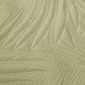 Leaf Pinsonic Throw Over Bed Blanket Quilted Bedspread - thumbnail 3