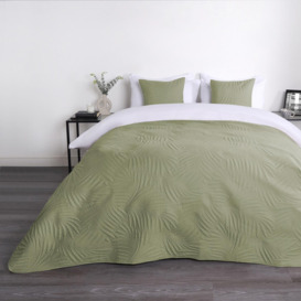 Leaf Pinsonic Throw Over Bed Blanket Quilted Bedspread - thumbnail 1