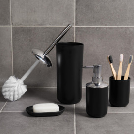 4PC Bathroom Accessories Set Soap Dispenser Holder Tumbler Toothbrush