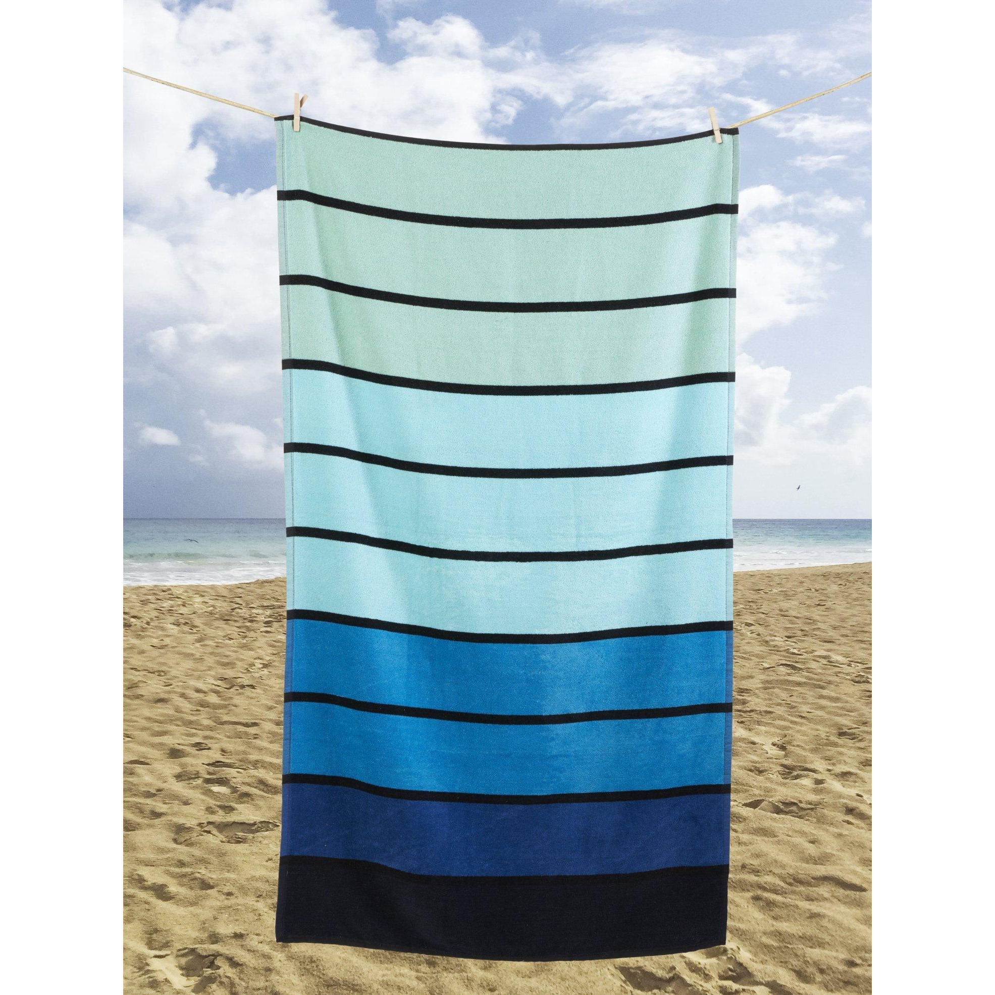 Ombre Stripe Beach Towel Multi - image 1