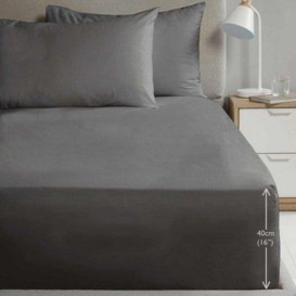 "180TC Percale 16"" Extra Deep Fitted Sheets"