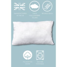 2 x Hollowfibre Pillow Pair with Polycotton Cover Thick Bounce Back Pillows - thumbnail 2