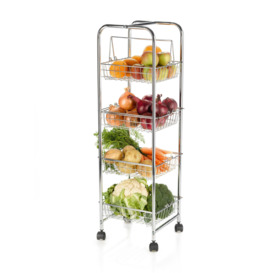 Chrome Plated Four Tier Trolley - thumbnail 3