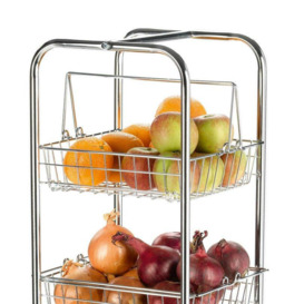 Chrome Plated Four Tier Trolley - thumbnail 1