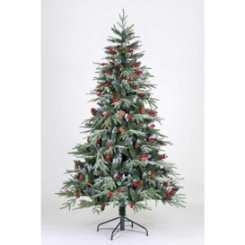 SnowTime Ontario 6ft Frost Flocked Christmas Tree With Pinecones & Berries - thumbnail 1